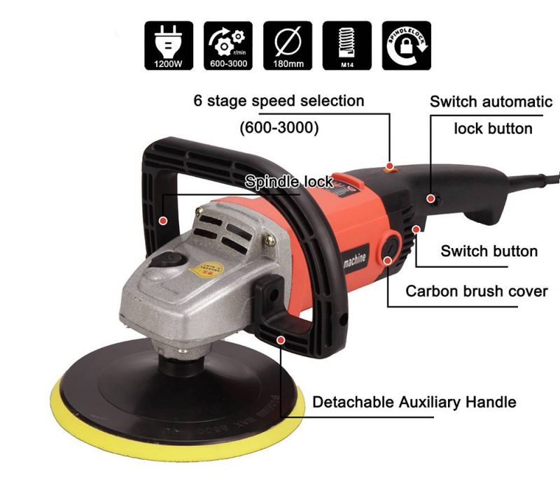 1200w Electric Polisher Power Tools Dual Action Car Polishers Polishing